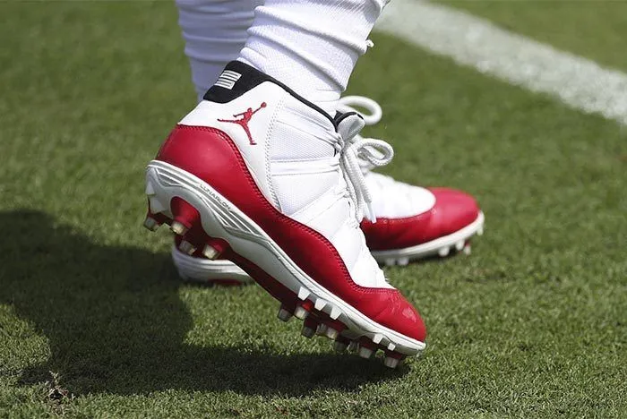 Jordan 11 cleats on feet shop